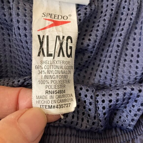 Mens Vintage Speedo Swim Trunks Blue Gray XL Cotton Nylon Polyester - Picture 8 of 8